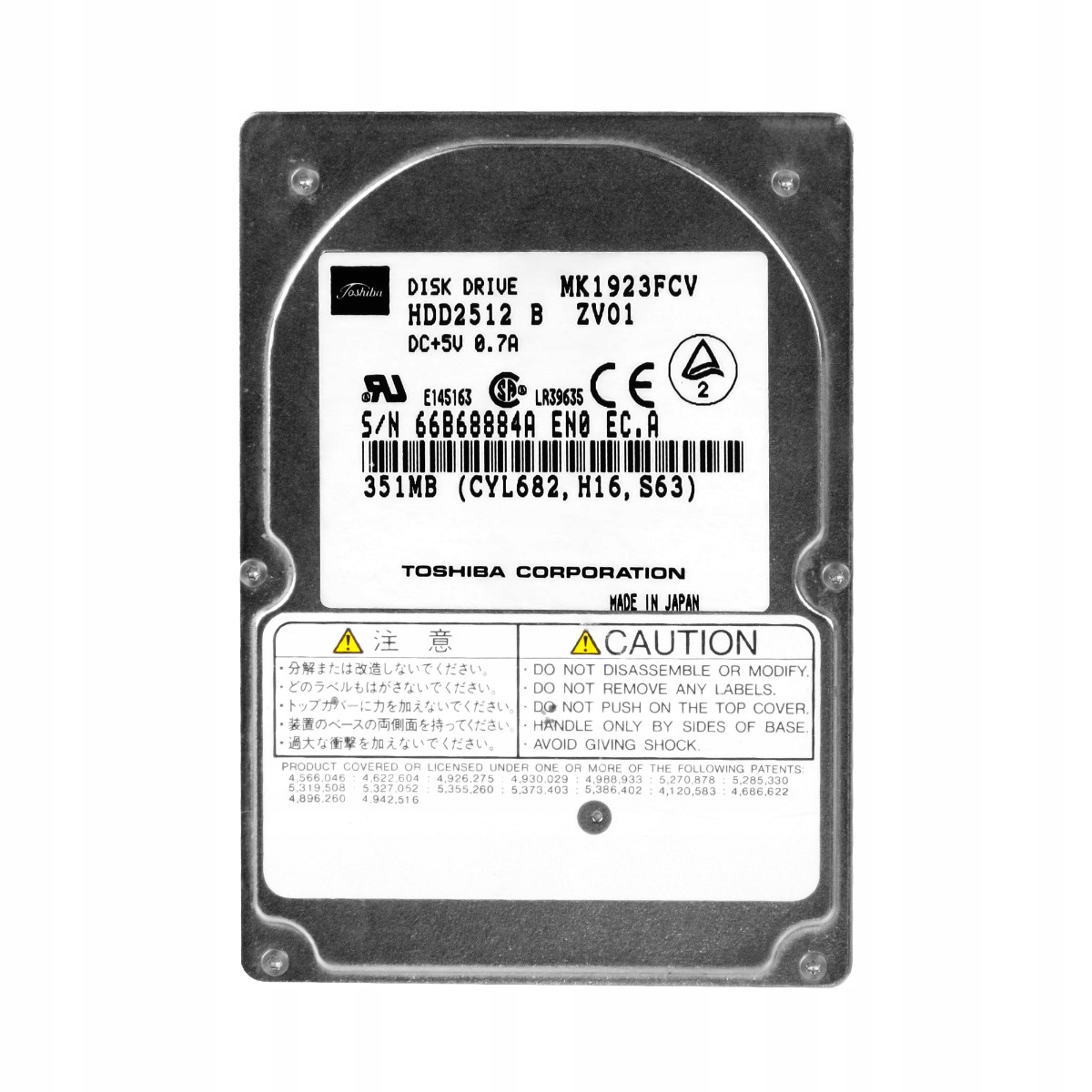 Toshiba 351 Mb 4.2K Ata 2.5'' MK1923FCV