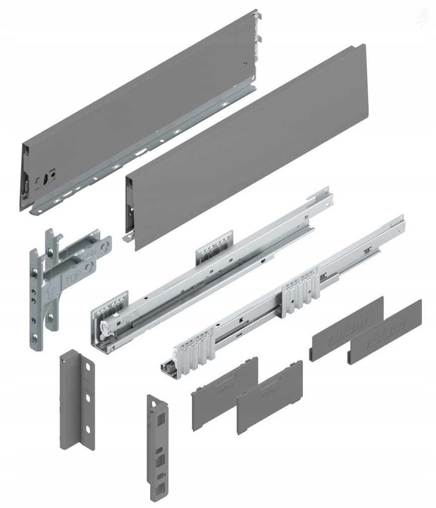 

Blum Szuflada Merivobox 500 K szara udźwig=40kg