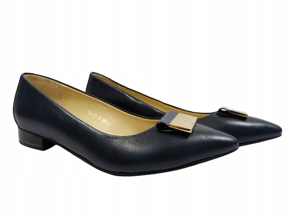 modré kožené polobotky, dámské pantofle Neścior 36,5