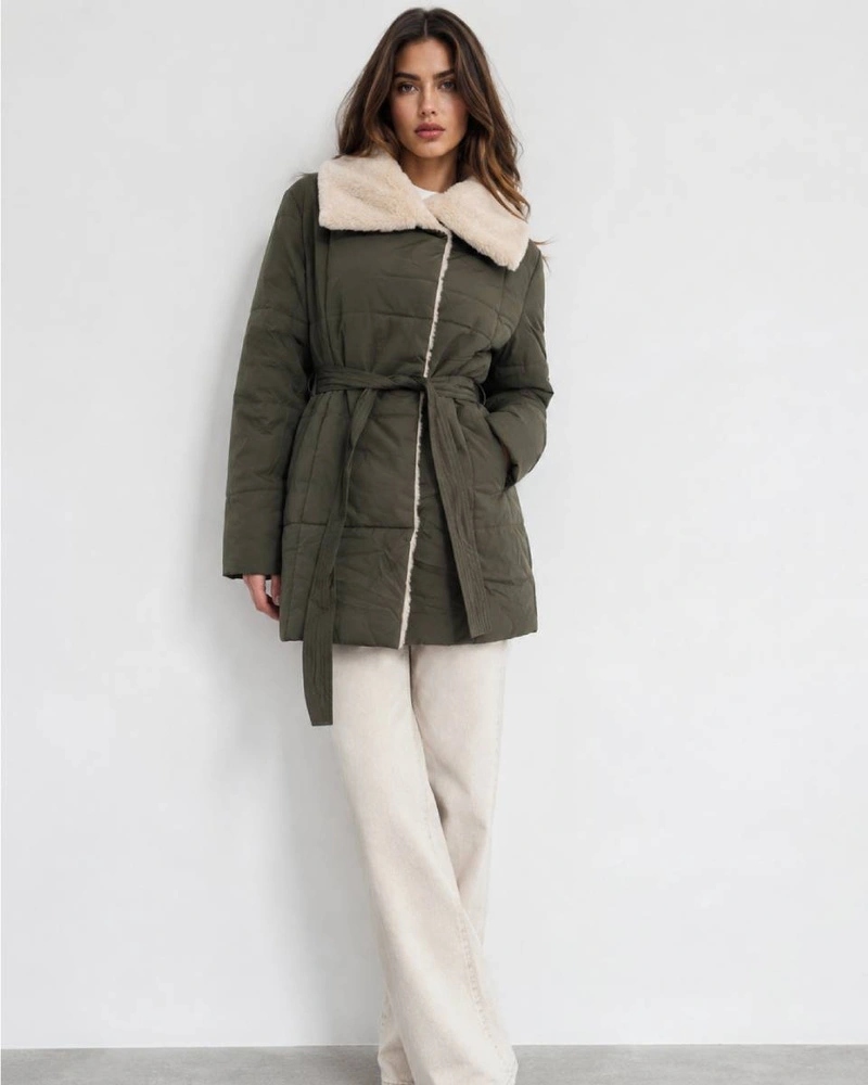 Dámská Bunda Stojáček 16M9165 Army L (40)