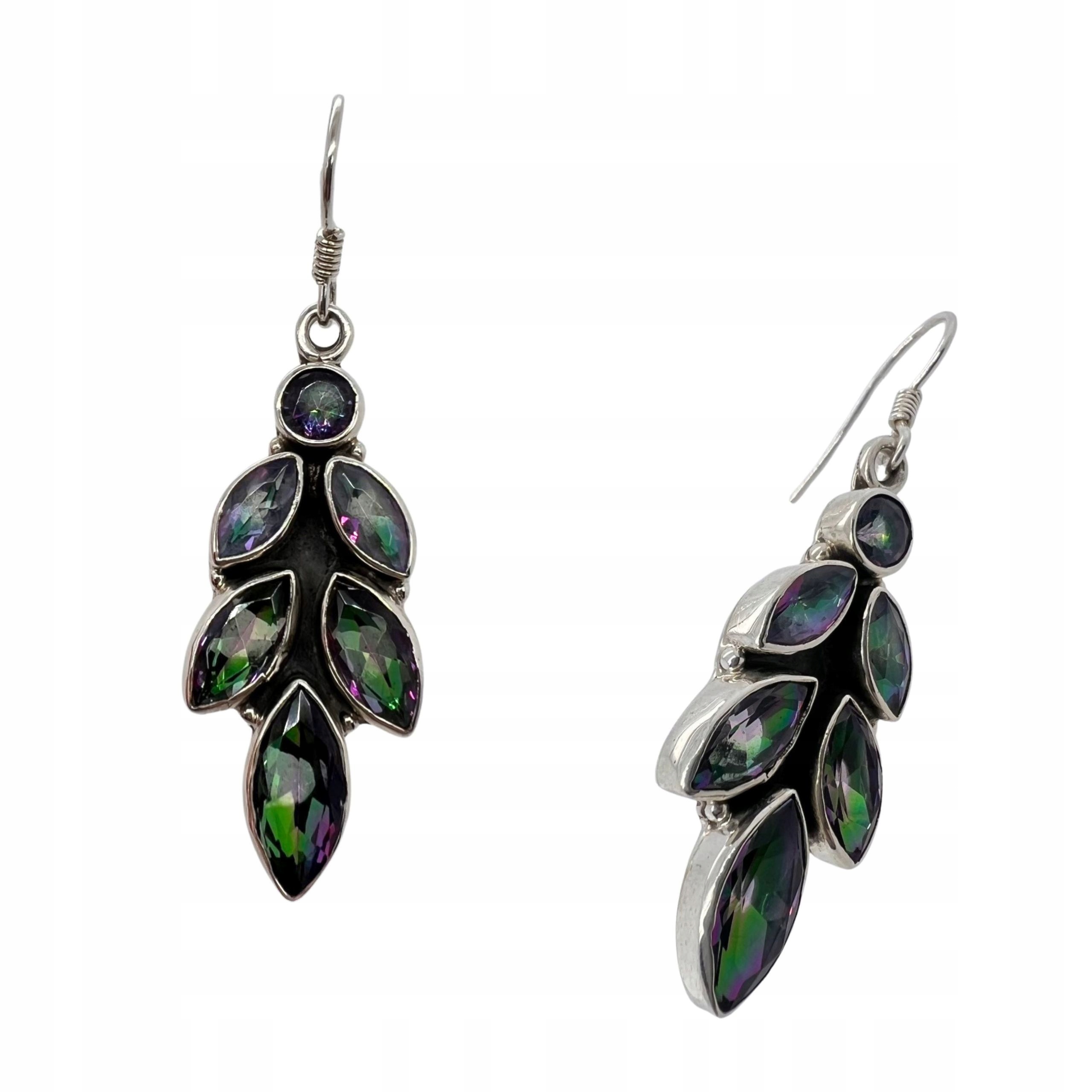 Závěsné Dámské Náušnice Topaz Mistic Vícebarevné, Stříbrné, Ryzost 925