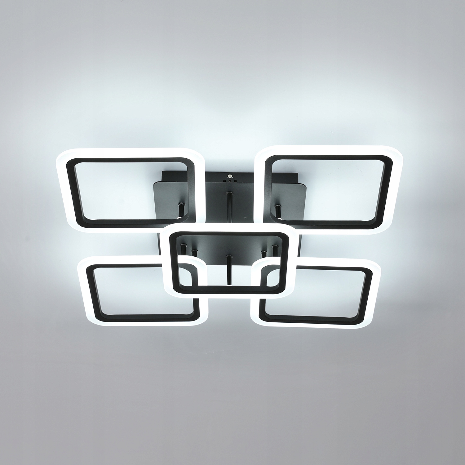 Led Stropné Svietidlo Do Obývačky Moderné Štvorcové Čierne 61W 6500K