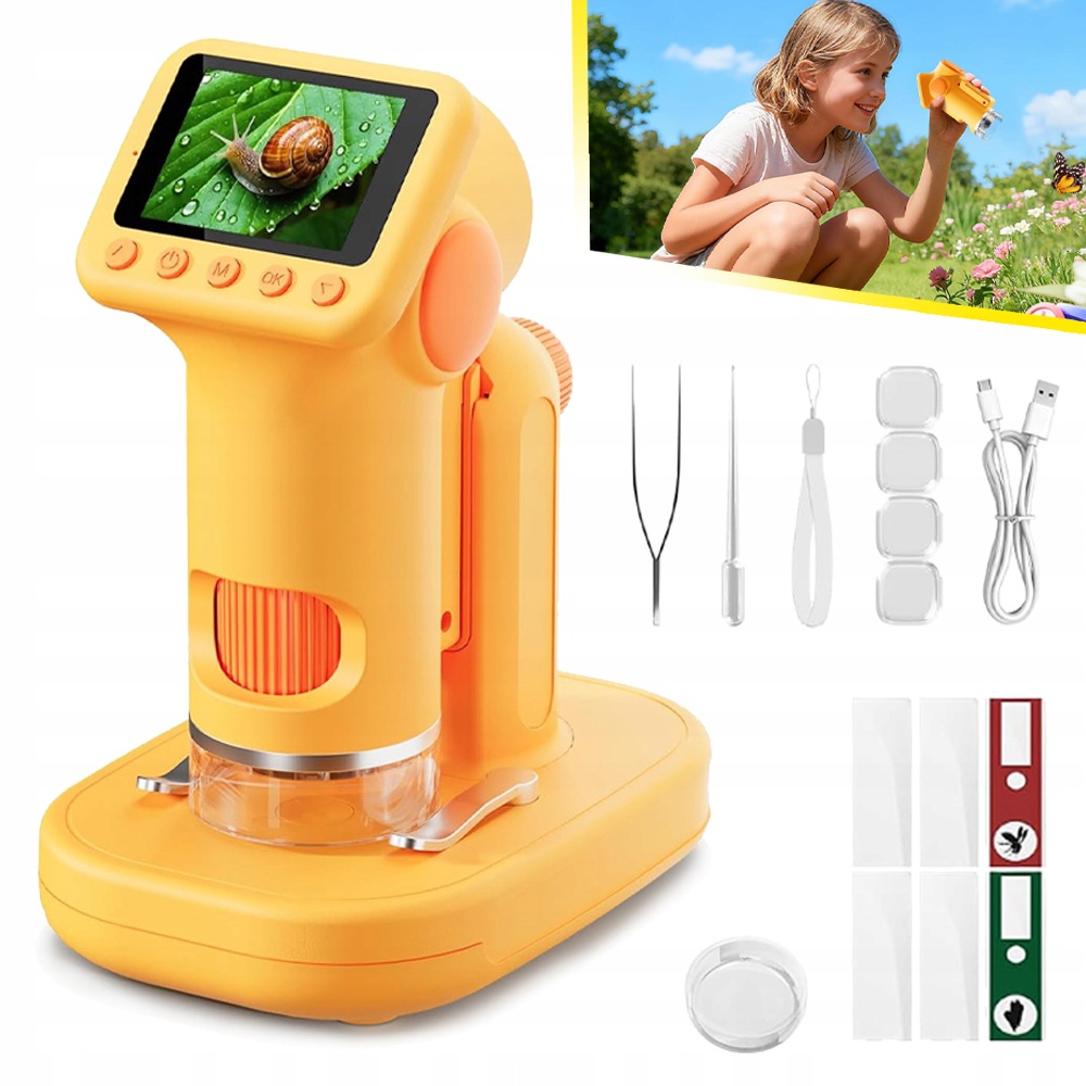 1600X Digitální Dobíjecí Přenosný Mikroskop Pro Děti