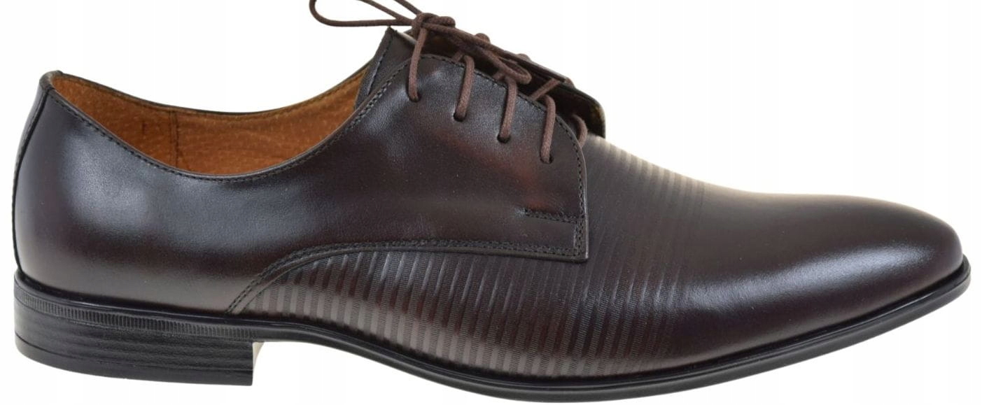 Elegantní pánské kožené polobotky hnědé společenské pohodlné Zadora 776 VEL.42