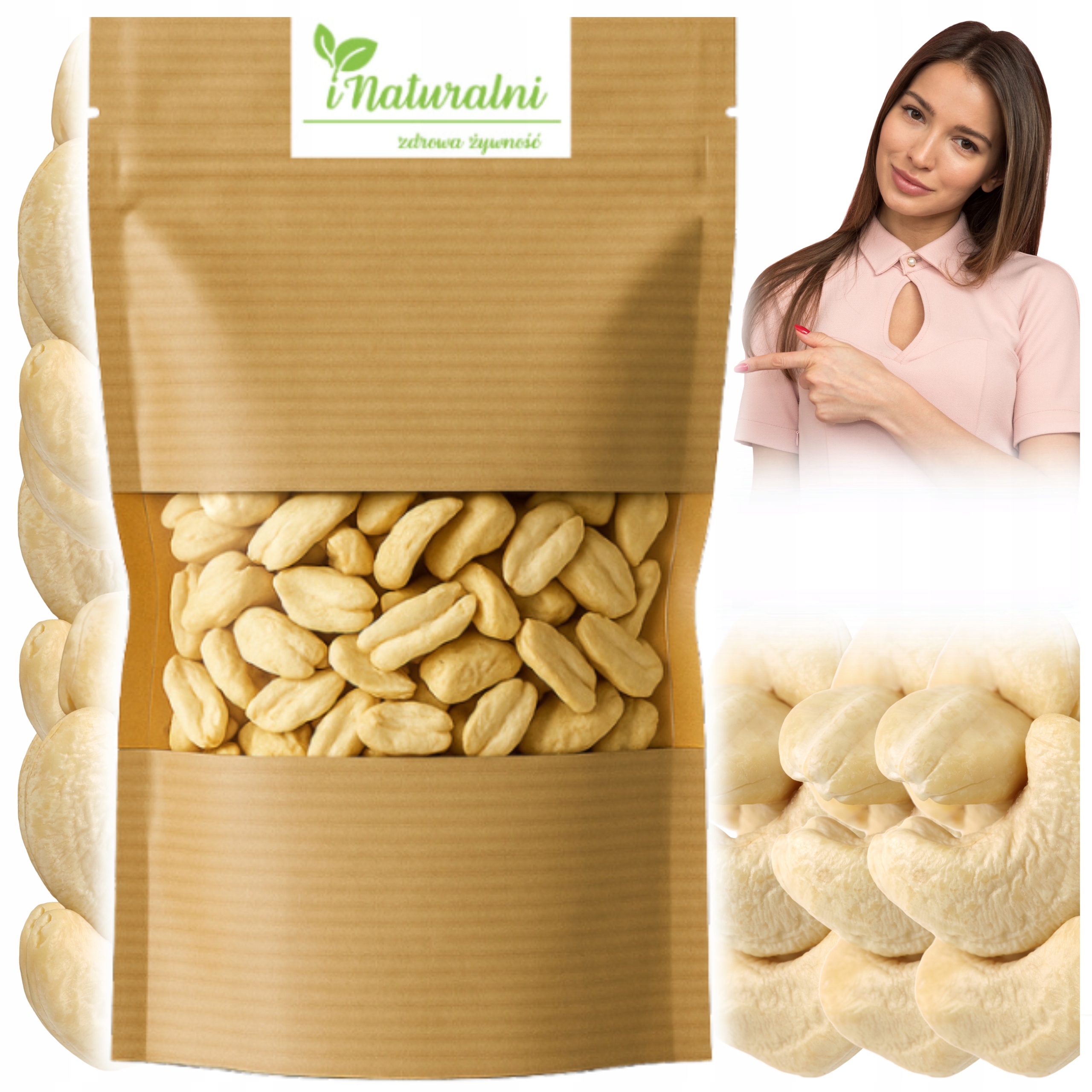 Levně Kešu ořechy půlky přírodní 2000 g Kešu Ořechy 2 kg loupané a lahodné