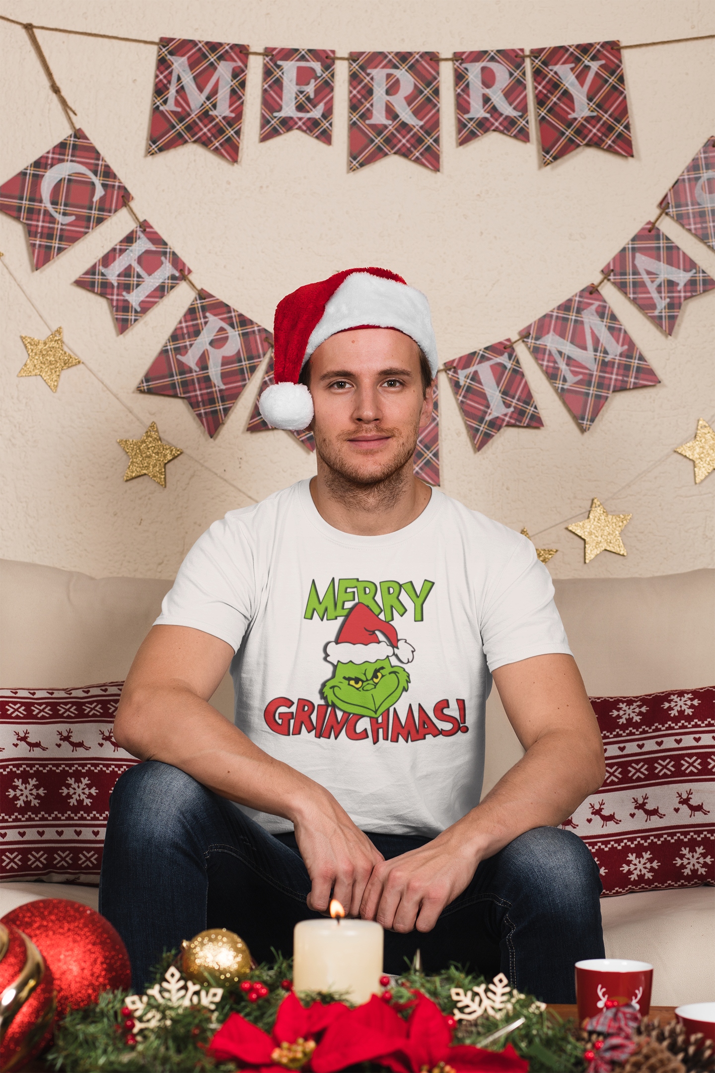 

Koszulka Świąteczna Grinch Merry Grinchmas! S