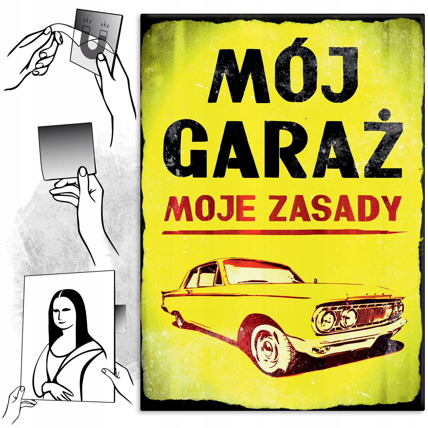 

Plakat metalowy Mój garaż moje zasady S
