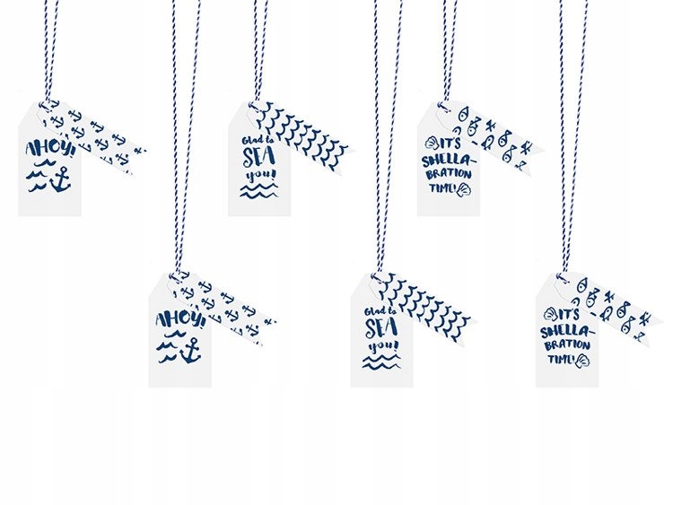 

Zawieszki Do Prezentów Ahoy Urodziny 6 Szt