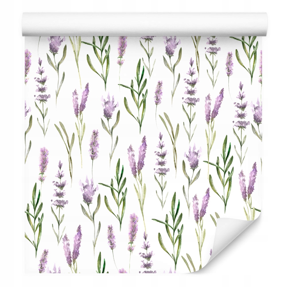Tapeta do ložnice levandule fialové květy zeleň