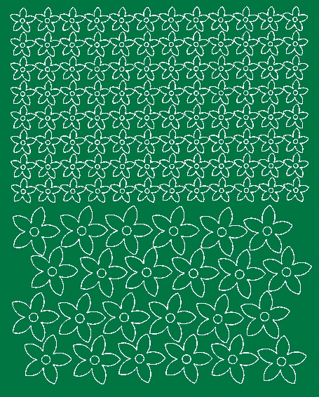 KWIATKI Naklejki rower kask 120 szt zielony mat