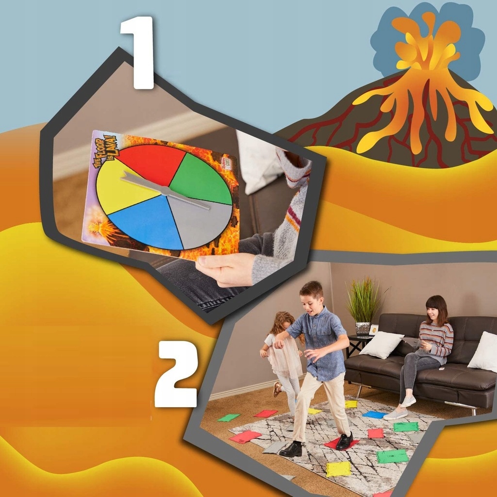 GRA ZRĘCZNOŚCIOWA PODŁOGA TO LAWA kultowa gra dla dzieci +5 lat Kod producenta 914532