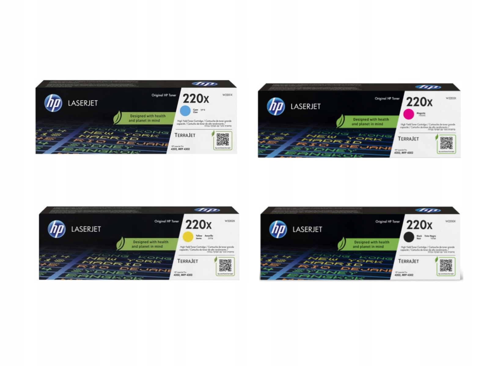 Sada tonerov 4 x Hp 220X W2200X W2202X W2201X W2203X Cmyk