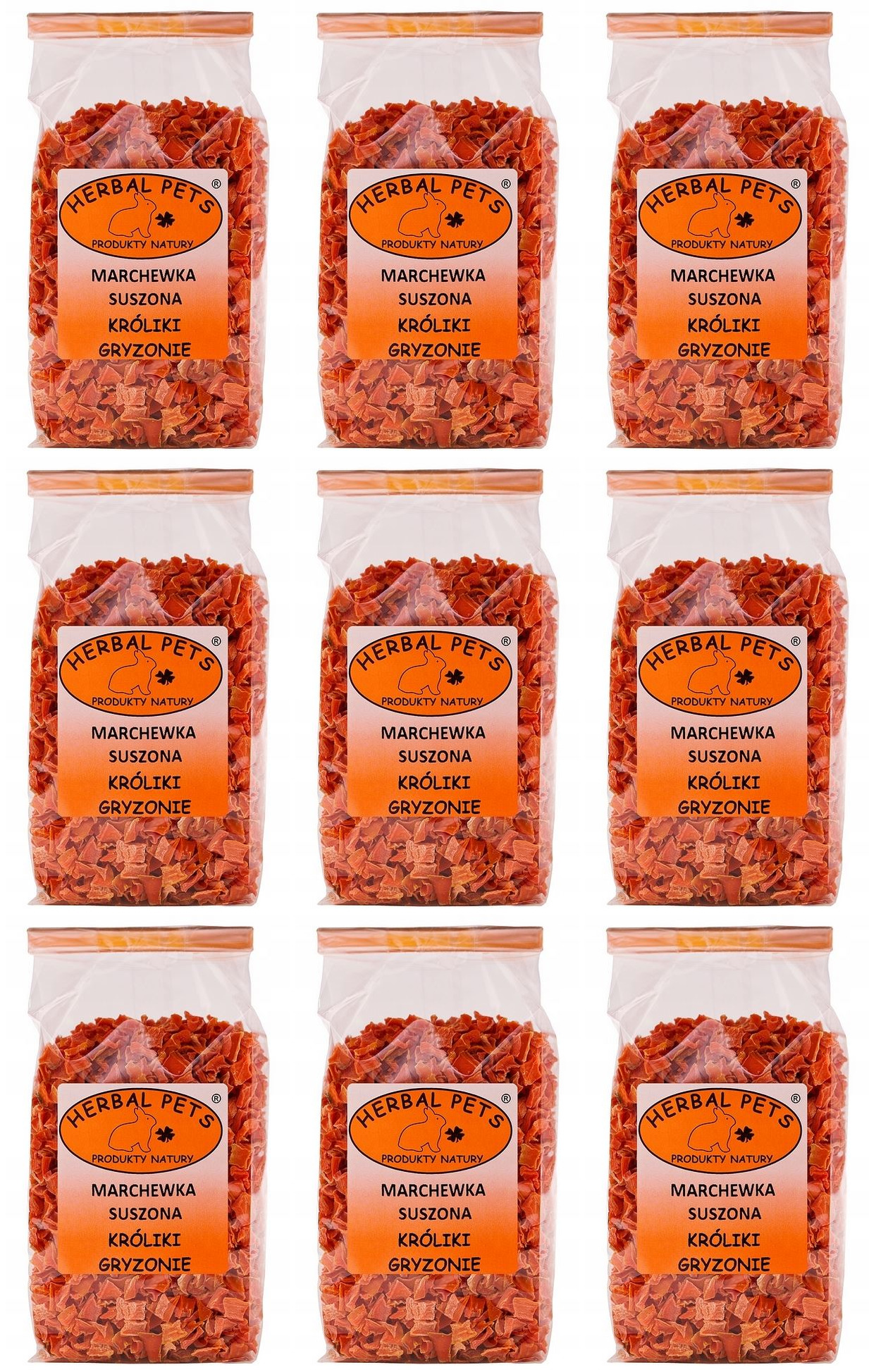 Herbal Pets Mrkev sušené krmivo pro hlodavce 9 x 125 g