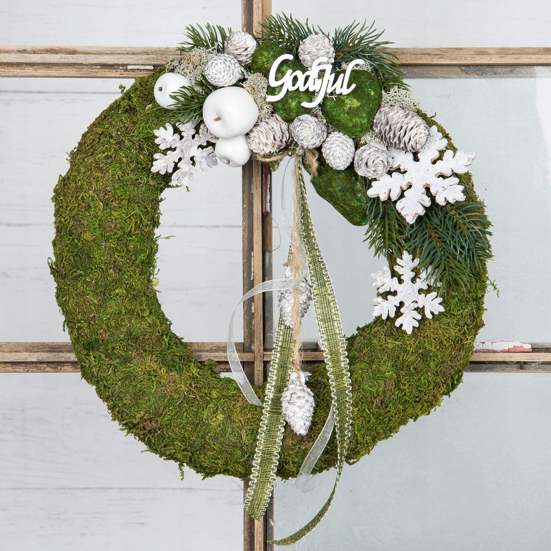 2 szt. OZDOBA PŁATEK ŚNIEGU do stroików biały Marka Skandi.pl