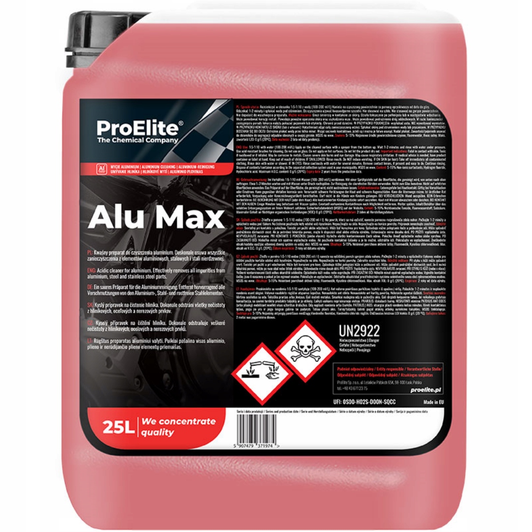 PROELITE _ ALU MAX 25L _ PREPARAT DO MYCIA ALUMINIUM _ PRE016