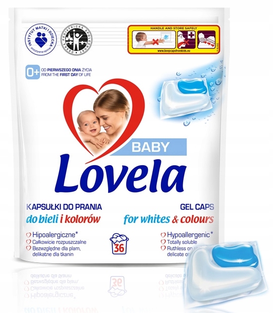 Levně Kapsle na praní Lovela Baby Hypoalergenní x36