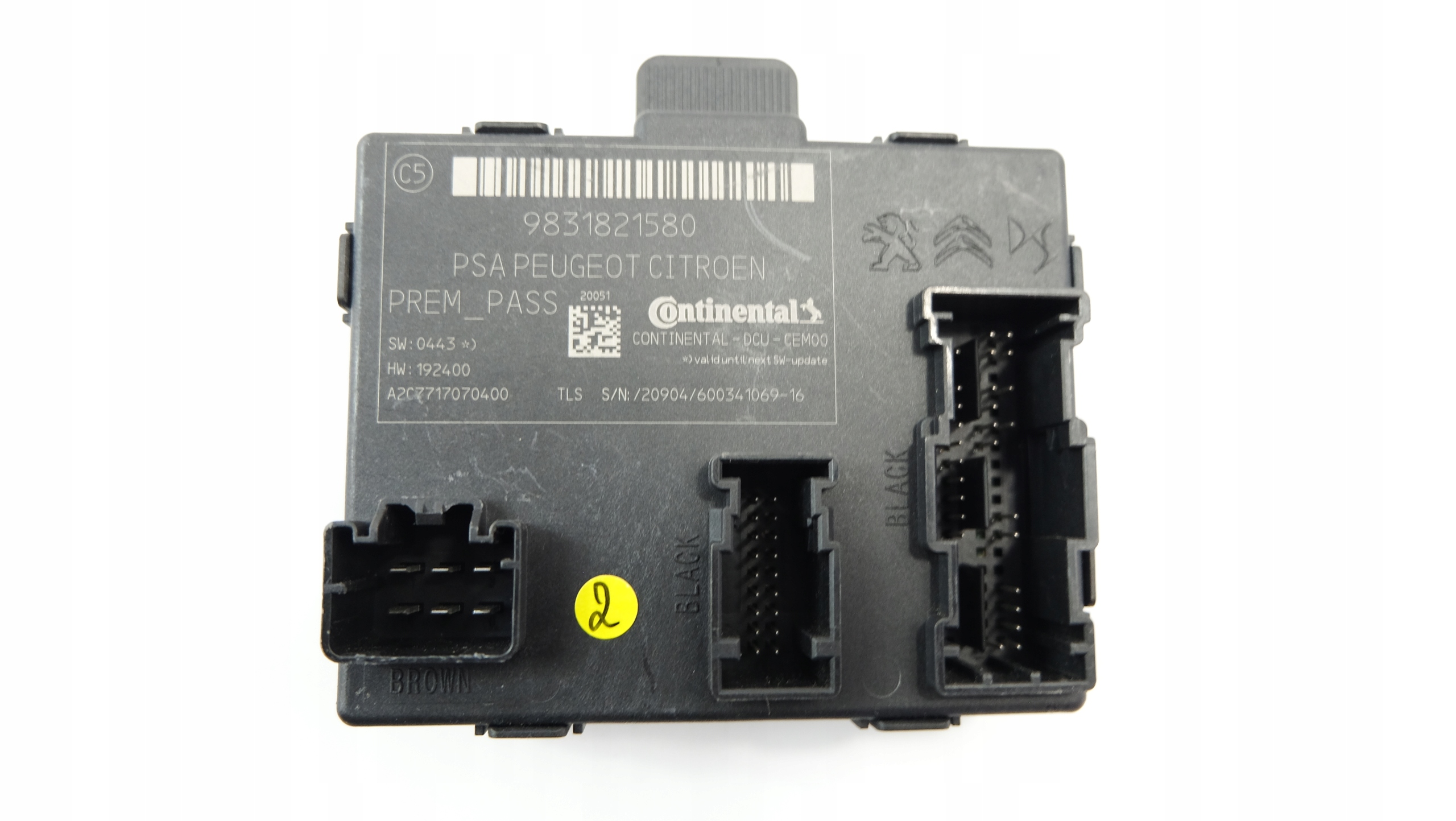 CITROEN DS4 II MODUŁ DRZWI PRAWY PRZÓD 9831821580