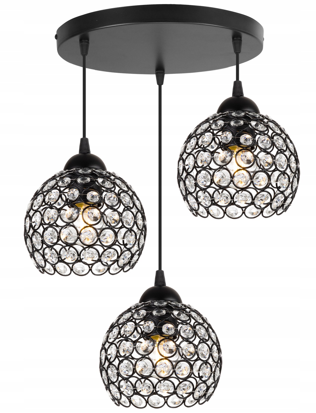 

Lampa Wisząca Żyrandol Szklana Kryształ Ledowy