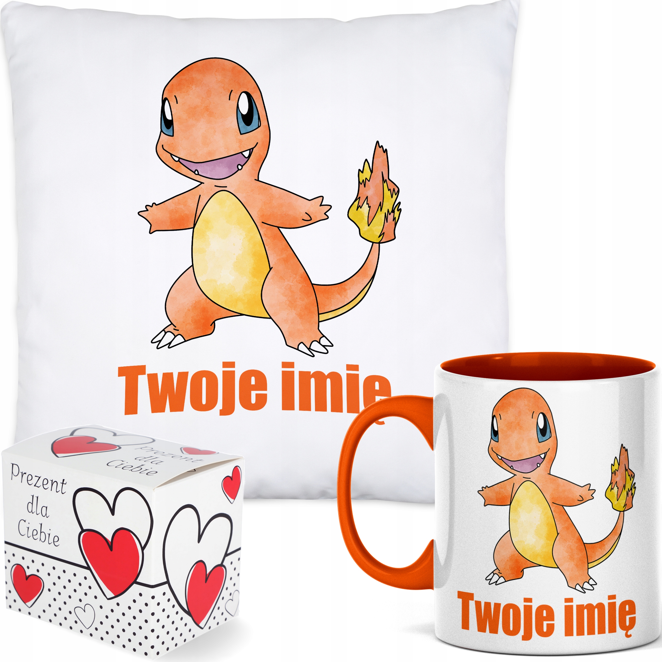 

Pokemony Kubek Poduszka Z Imieniem Charmander