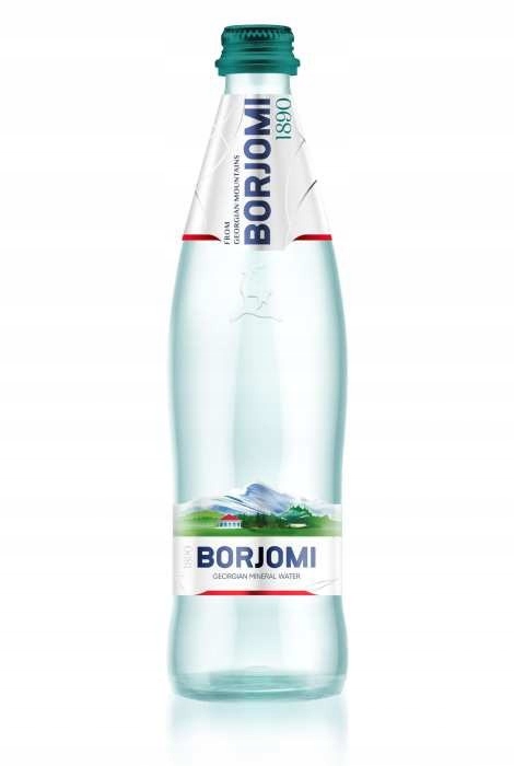 Levně Borjomi voda skleněná láhev 500 ml 12 Ks minerální svařák na kocovinu žaludek