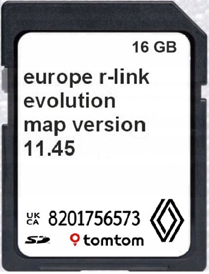 Karta s mapou Renault R-Link Evolution 2025/2026 11.45 Eu radary