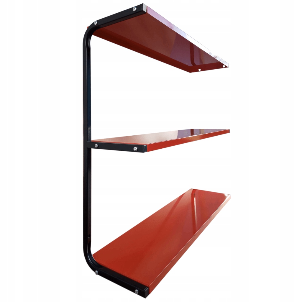 Kovová nástěnná police 93 cm dodatečná PG3CRD trojitá dílna loft garáž