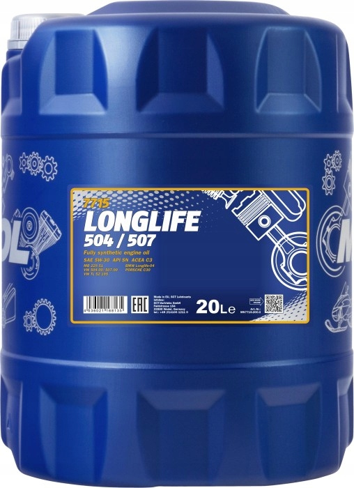 

Olej 5W-30 Mannol 20L Oem Vw/audi 507.00/504.00