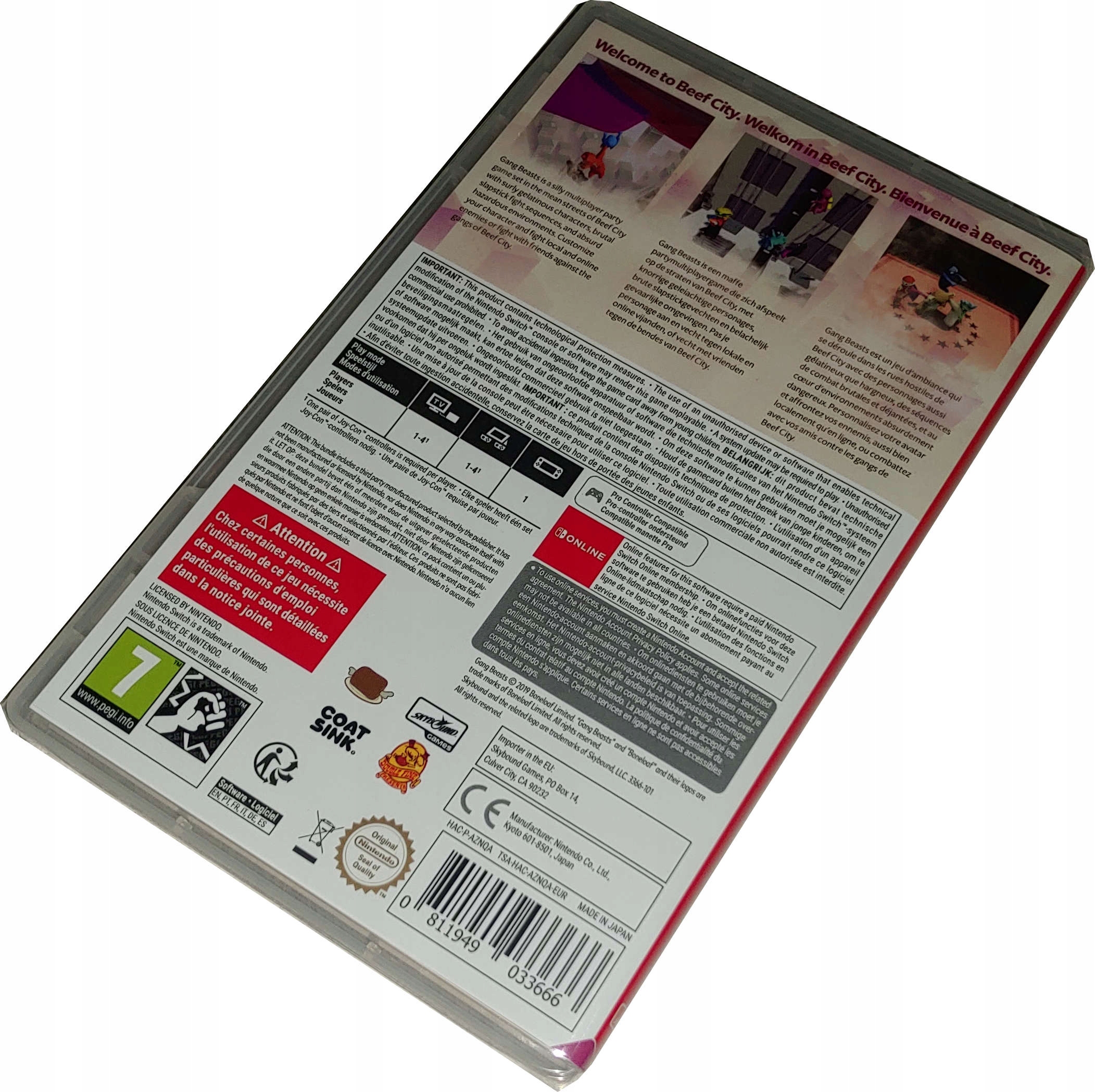 GANG BEASTS / SWITCH / NOWA / ANG Stan opakowania oryginalne