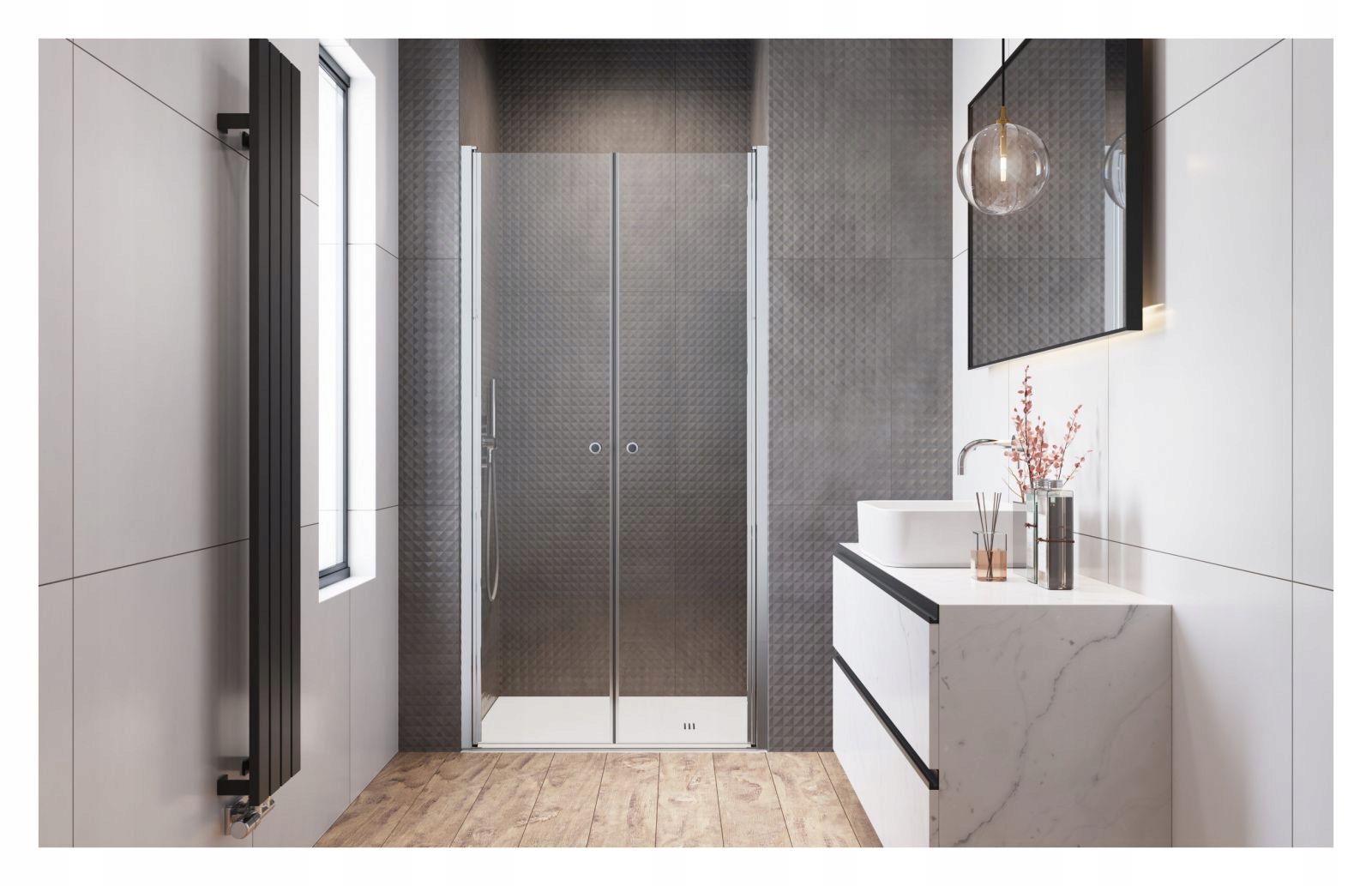 Drzwi prysznicowe szklane prysznic 70 przejrzyste Szerokość produktu 70 cm