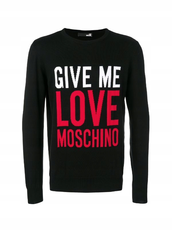 LOVE MOSCHINO luxusný pánsky sveter NERO -45%% L