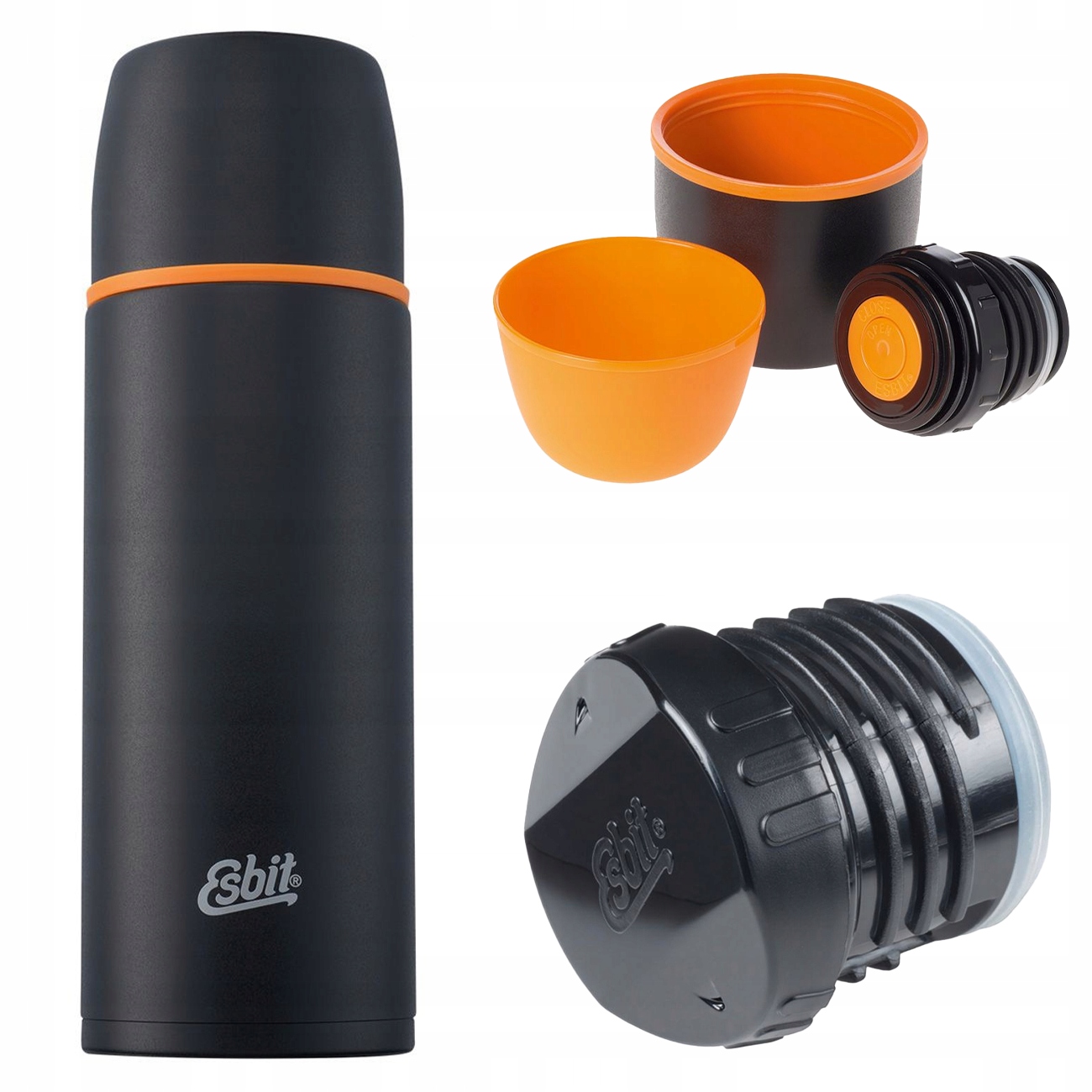 Termos Esbit Stalowy Próżniowy Do Szkoły Pracy VACUUM+2 Kubki I Korki 0,5L