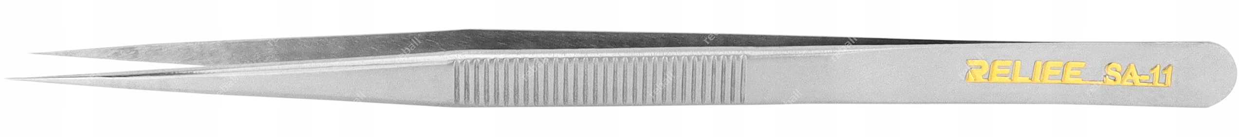 2x PRECYZYJNA PĘSETA PINCETA SA-11 PROSTA+ SA-15 ZAGIĘTA OSTRE 0,2mm TWARDE Marka Reball