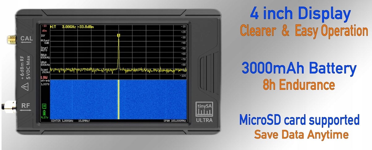 TinySA Ultra analizator widma spektrum do 5.3GHz Model TinySA ULTRA Spectrum Analyzer