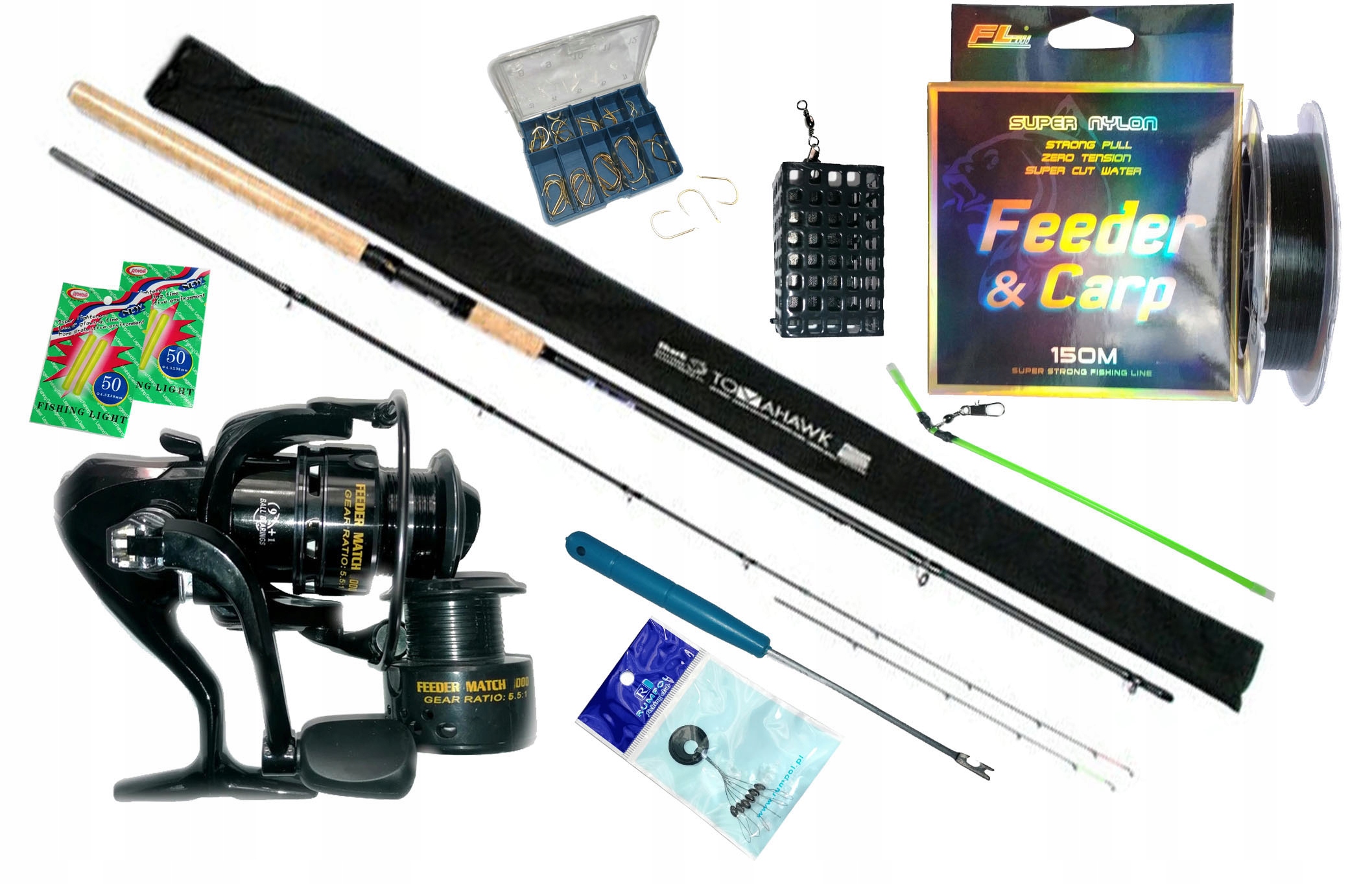 Rybářská sada Picker Wędka Kołowrotek Grunt Method Feeder