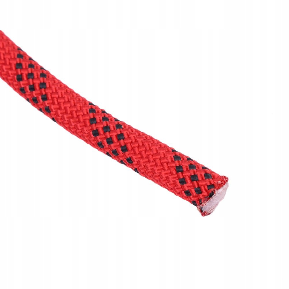 20M LINA LINKA 12MM STATYCZNA Z KARABIŃCZYK Kolor czerwony