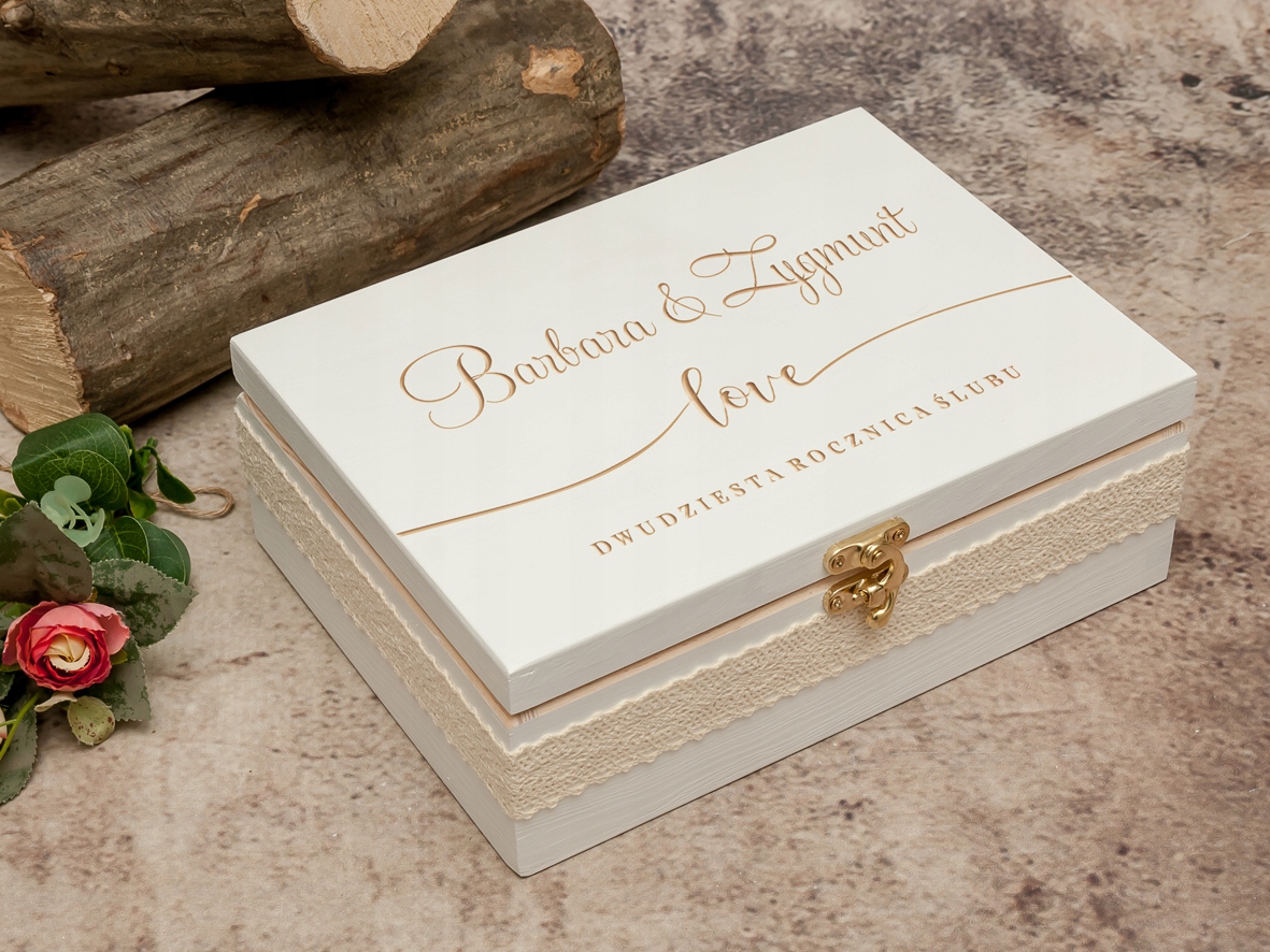 herbaciarka zestaw HERBAT prezent ROCZNICA ŚLUBU JUBILEUSZ grawer imię Kolor naturalny odcienie brązu i beżu