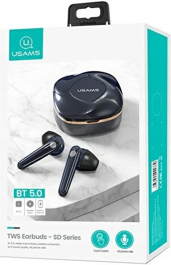 Sluchátka Tws Usams Sd series Bluetooth 5.0 modrá/gemová modrá BHUSD02