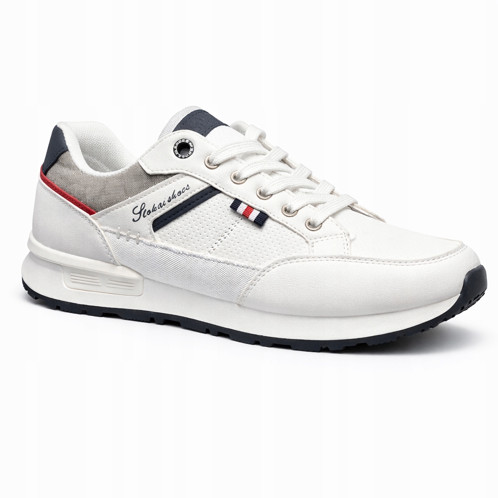 Białe buty męskie sportowe adidasy sneakersy lekkie 45