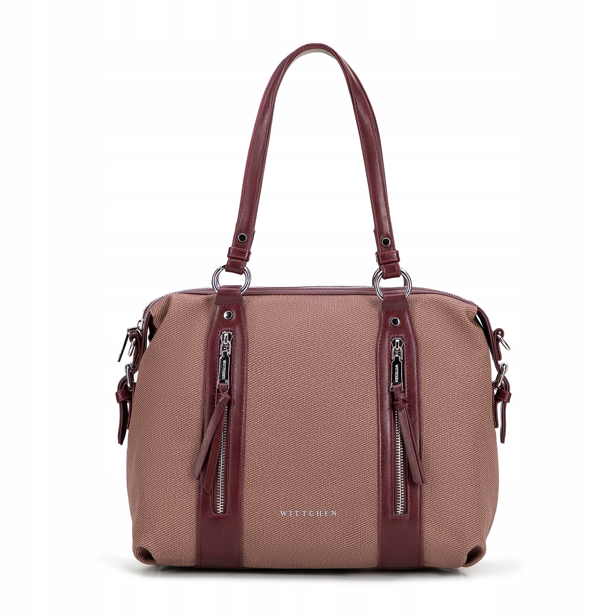 Torebka Wittchen shopperka 101-4Y-714-3 bordowa