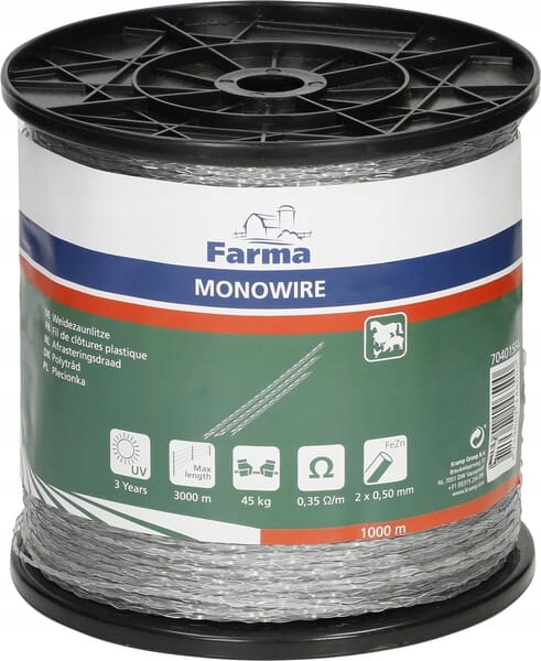 Jednotlivá průhledná pletenina, 1000 m 2x0.5 mm 704015FA