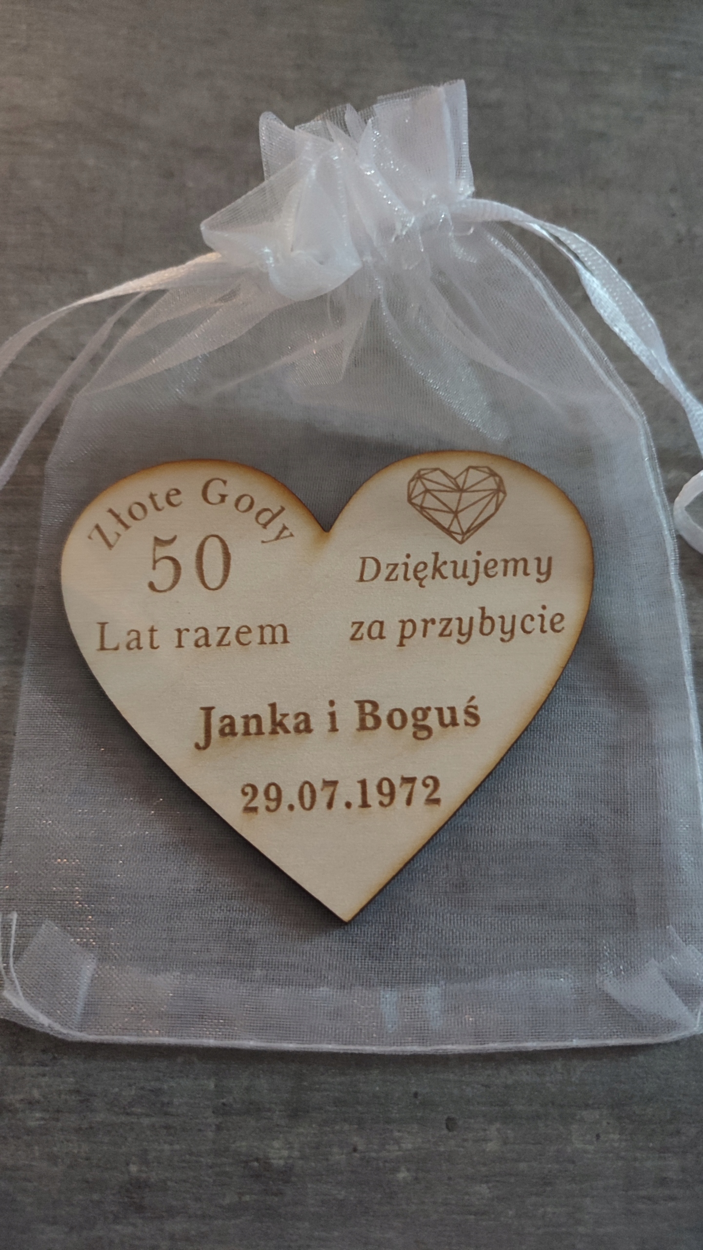 

Podziękowania 50 rocznica ślubu Złote Gody magnesy