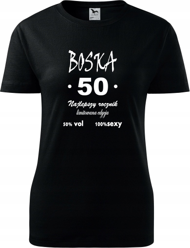 

Prezent Urodziny 50 Koszulki T-shirt Dla Niej 24 H