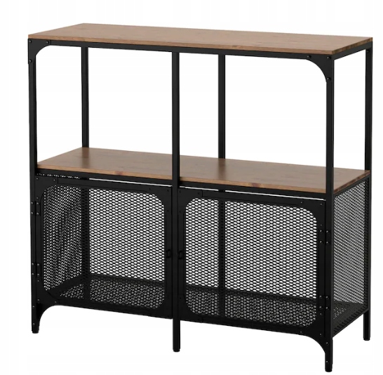 IKEA FJALLBO Regał, czarny100x95 cm