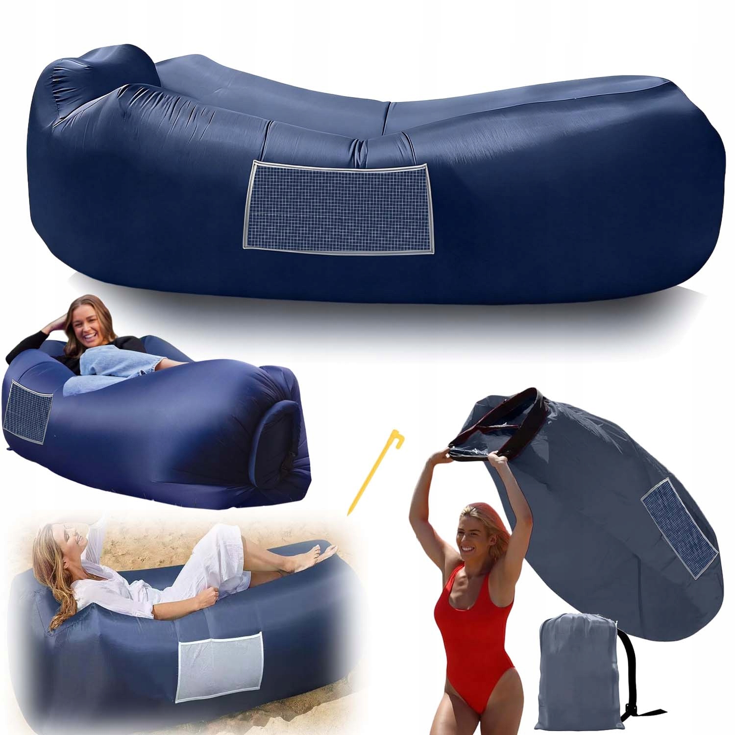 Lazy Bag Nafukovací Skládací Voděodolná Taška Lehátko Na Pláž Air Sofa