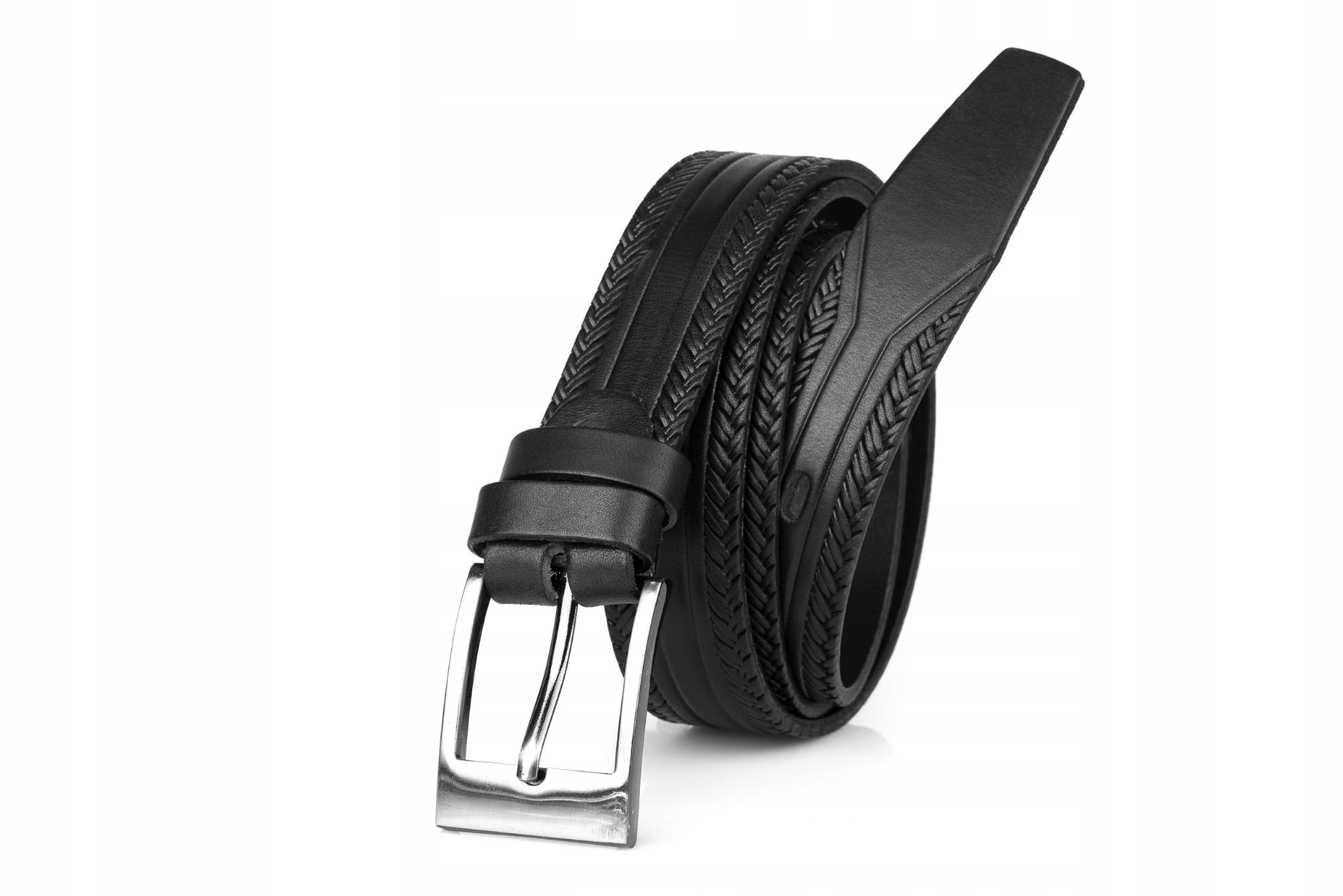 

Pasek męski skórzany klasyczny czarny 3/105 cm