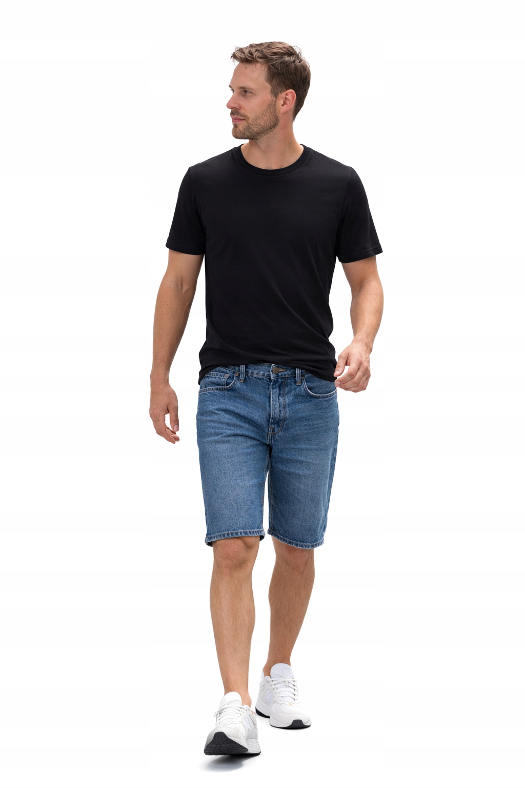 Modré Lněné Džínové Kraťasy Guess Nad Kolena 34 I1B