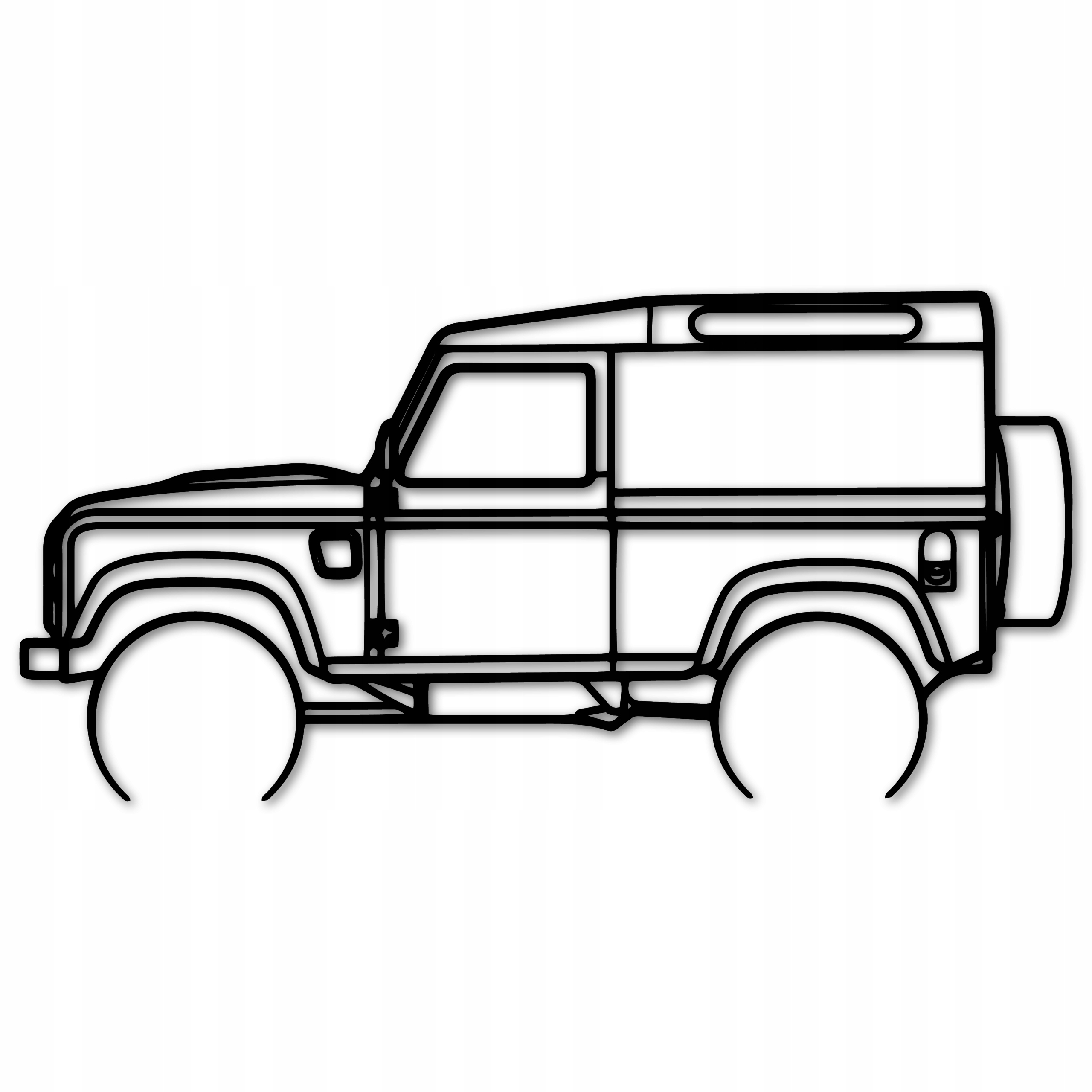 Ažurový Obraz Auto Land Rover 90 Defender Obrazy Do Kanceláře Stěna 80 cm