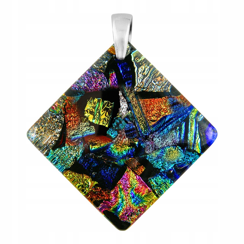 Dámský vícebarevný přívěsek Harf sklo murano