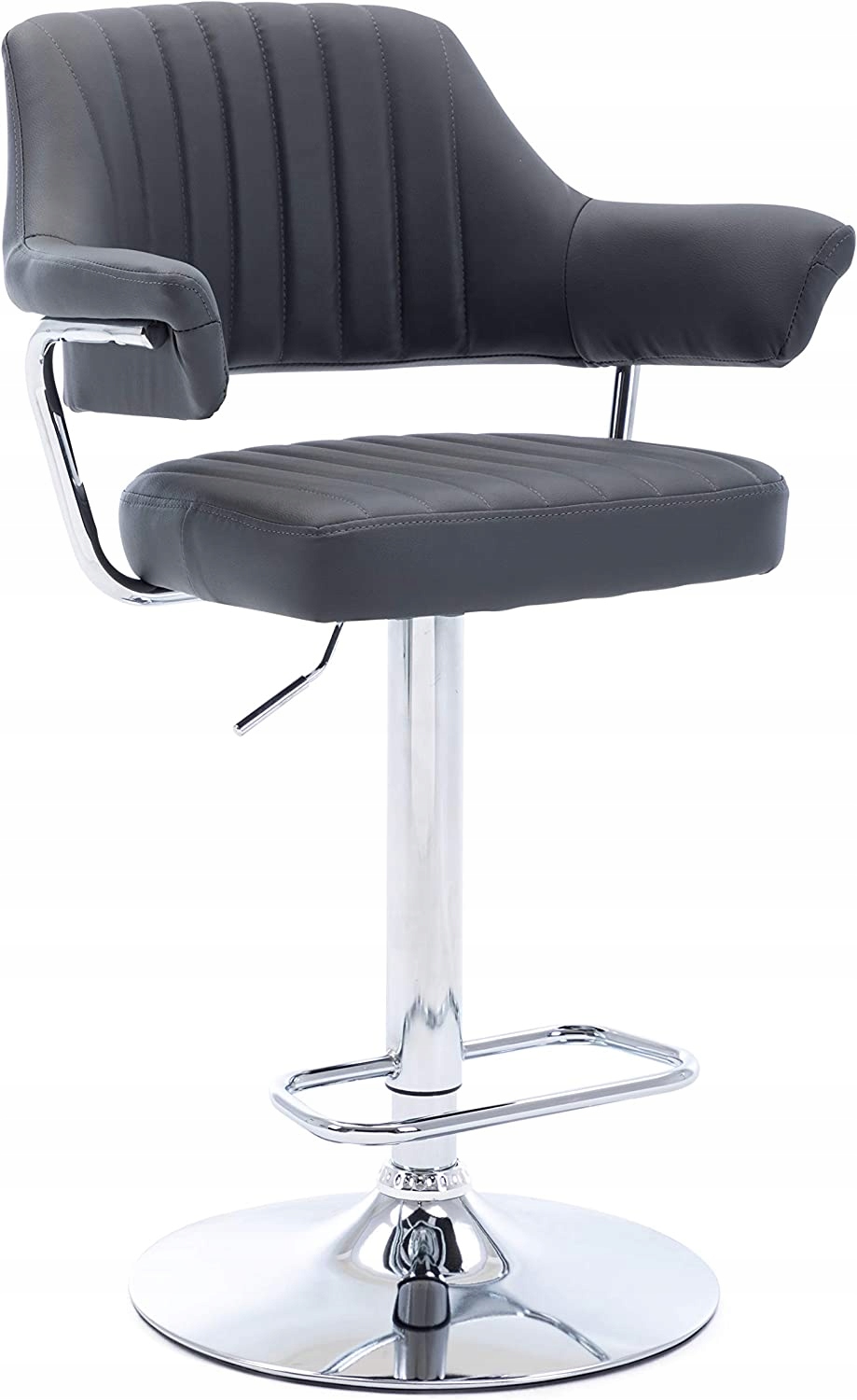 Hoker Hnnhome odcienie szarości 85 cm skóra sztuczna