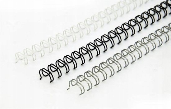 

Grzbiety drutowe Białe 6,4mm 1/4" skok 3:1